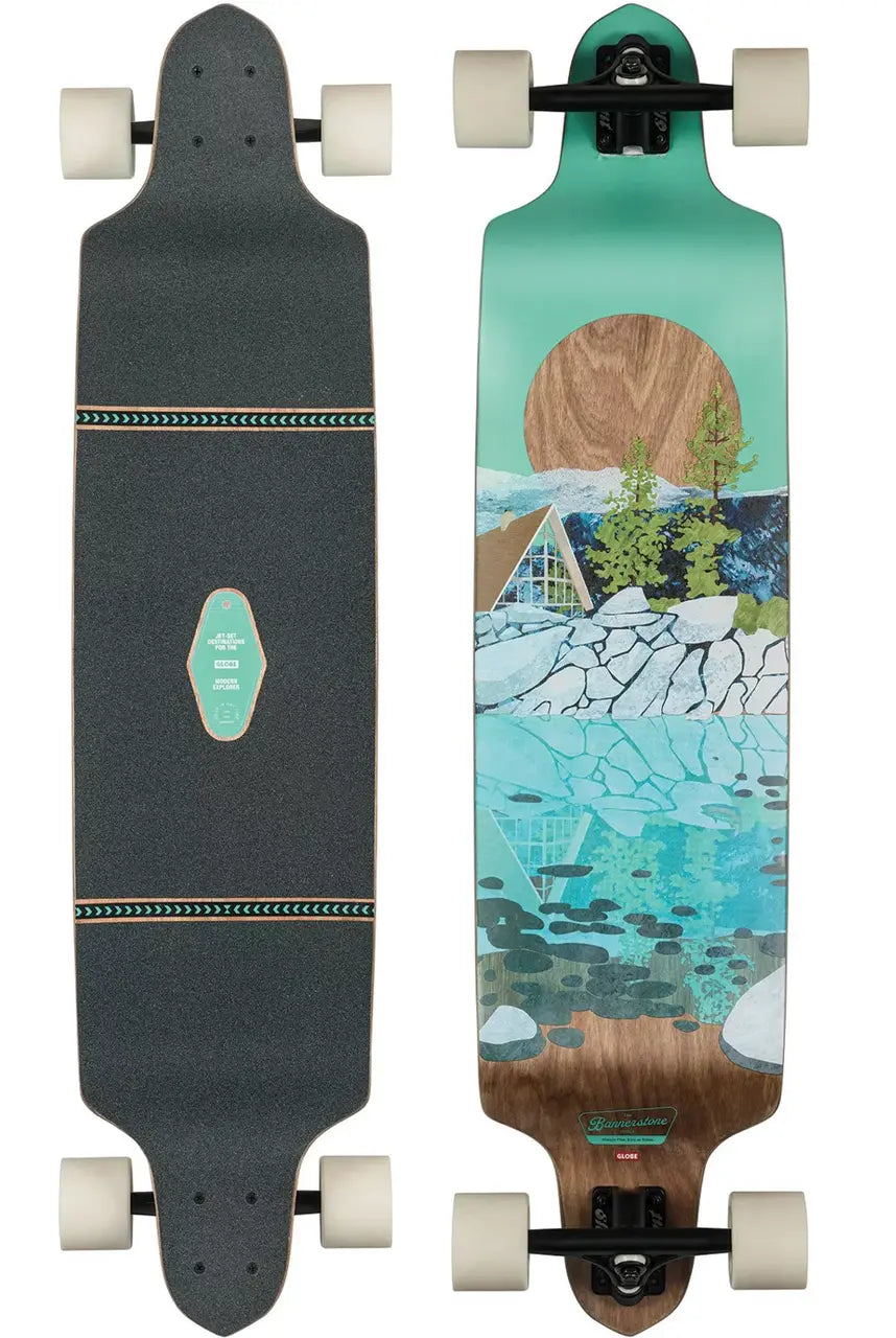 Globe Bannerstone 41” x 9.7” Lodge Complete Globe