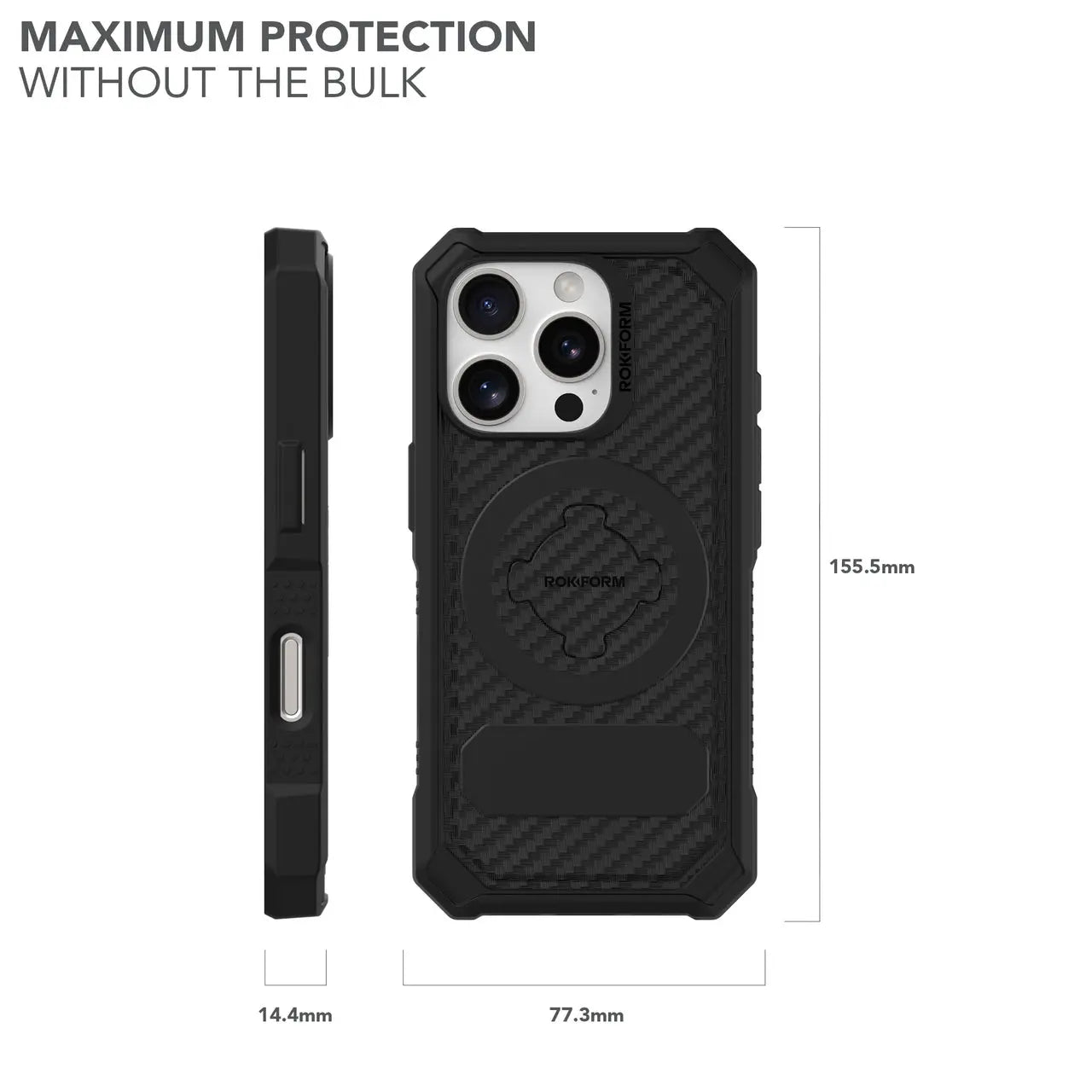 Rokform iPhone 16 Pro Rugged Case Black BIKEFACTORY Hawaii