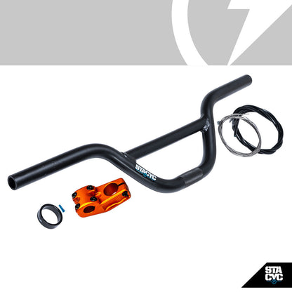 Stacyc BMX Bar Riser Kit - Orange Anodized Stem