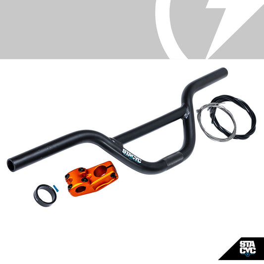 Stacyc BMX Bar Riser Kit - Orange Anodized Stem