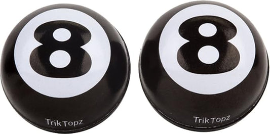 Trik Topz 8-Ball Black Valve Caps