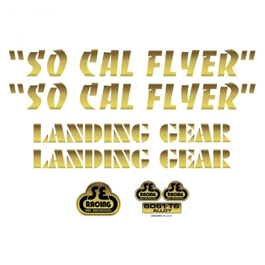 SE Racing So Cal Flyer Decal Set Gold