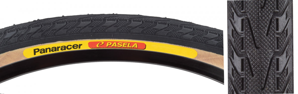 Panaracer Pasela Tire - 700 x 25, Clincher, Wire, Black/Tan J&B JBI