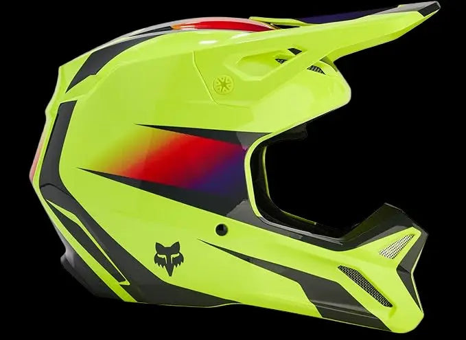 Fox Racing V1 Flora Full Face Helmet Yellow Fox Racing