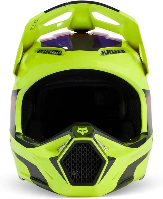 Fox Racing V1 Flora Full Face Helmet Yellow Fox Racing