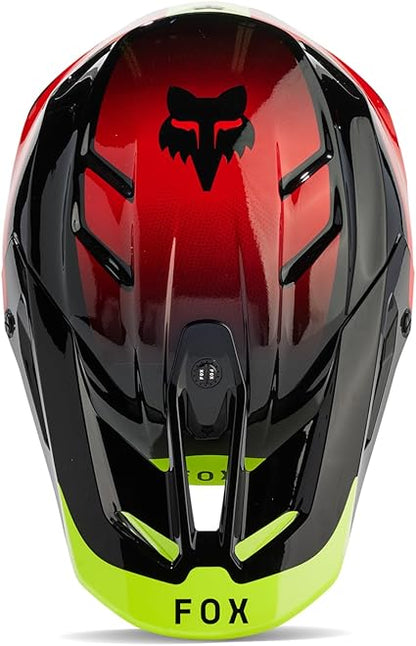 Fox Racing V3 Revise Red/Yellow Large Helmet