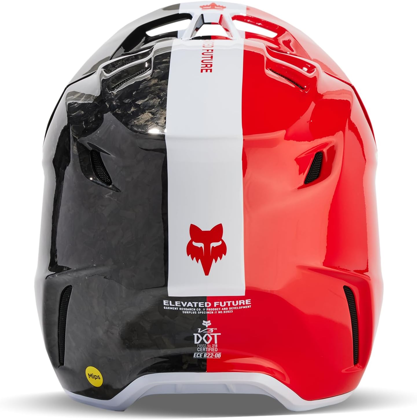 Fox Racing V3 RS Optical Helmet [Flo Red] Large