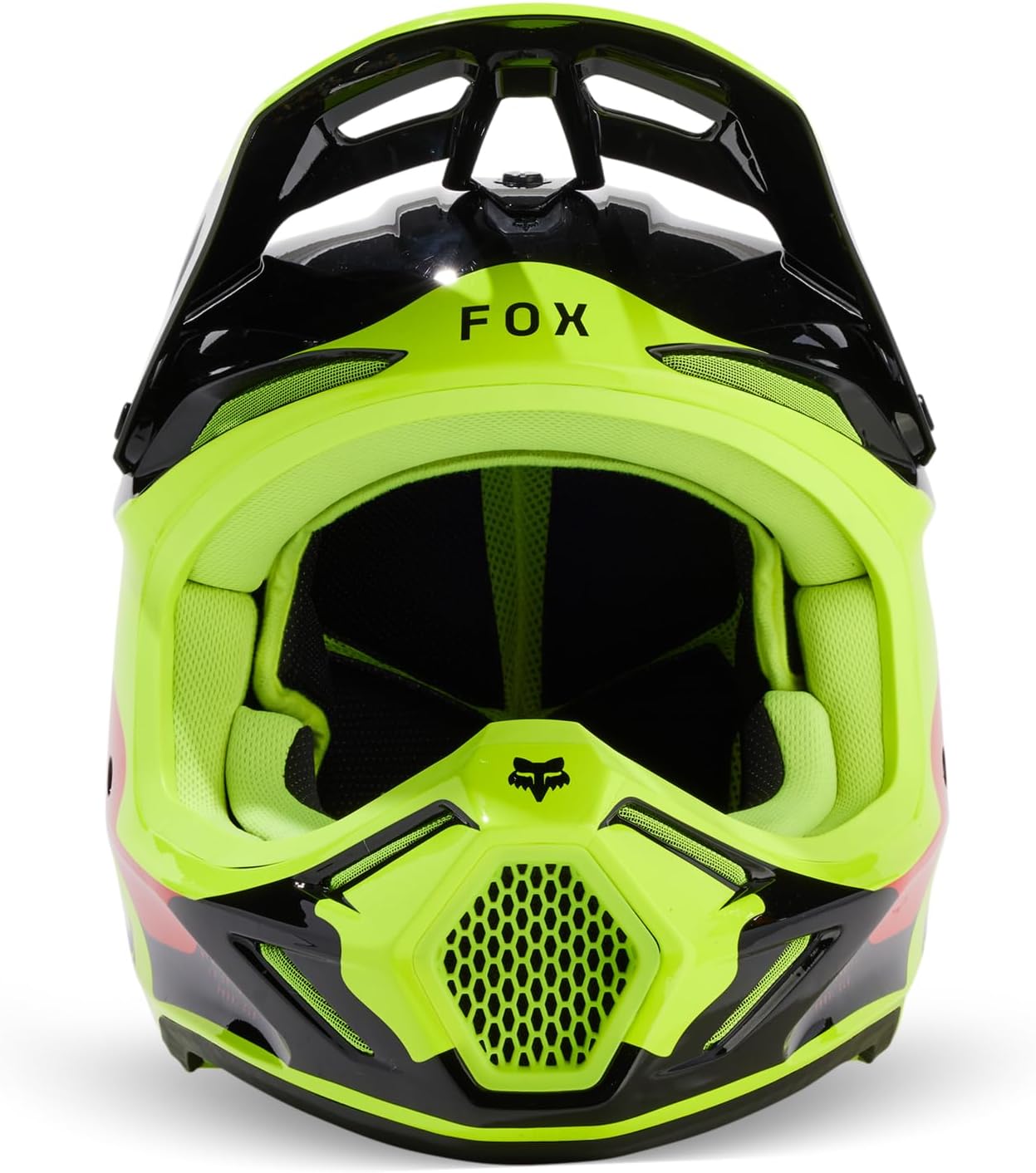 Fox Racing V3 Revise Red/Yellow Medium Helmet