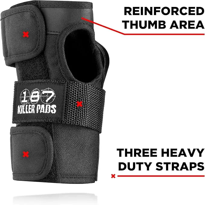 187 Wrist Guard Black Small 187 Killer Pads