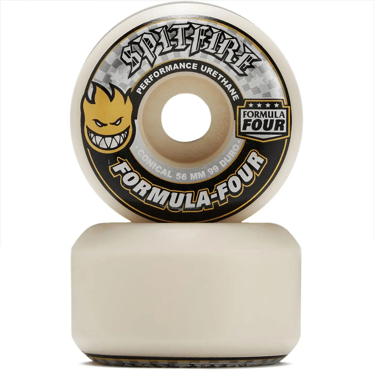 Spitfire Formula 4 Conical Yellow Print 99d 56mm BIKEFACTORY Hawaii