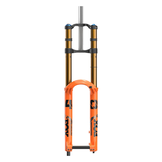 FOX 40 Factory Suspension Fork - 27.5", 203 mm, 20 x 110 mm, 48 mm Offset, Shiny Orange, Grip 2 Ride Fox