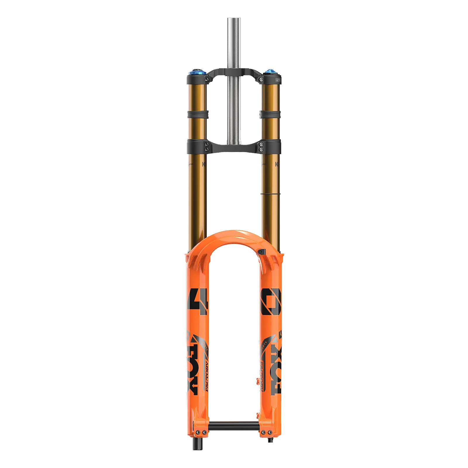 FOX 40 Factory Suspension Fork - 27.5", 203 mm, 20 x 110 mm, 48 mm Offset, Shiny Orange, Grip 2 Ride Fox