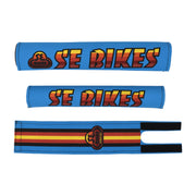 SE Bikes Pad Set Blue Red/Orange Stripe