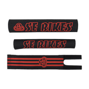 SE Bikes Pad Set Red / Black / Stripes