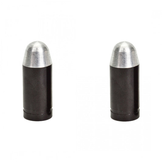 Trik Topz Bullet Black Valve Caps (1pr)