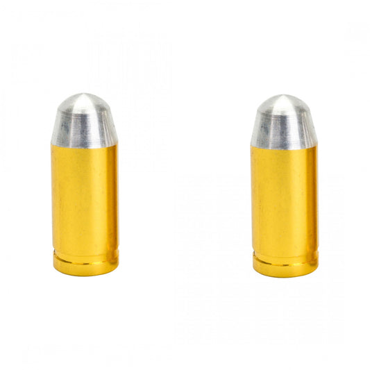 Trik Topz Bullet Gold Valve Caps (1pr)