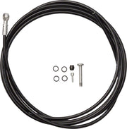 Magura Hydraulic Brake Hose - 2500mm, For MT4 to MT TRAIL SL, Pressed Banjo Fitting, Black Magura