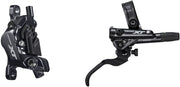 Shimano Deore XT BL-M8100/BR-M8120 Disc Brake & Lever - Rear, Hydraulic, Post Mount, 4-Piston, Finned Pads, I-SPEC EV Clamp Band, Black