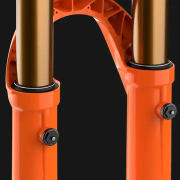 FOX 40 Factory Suspension Fork - 27.5", 203 mm, 20 x 110 mm, 48 mm Offset, Shiny Orange, Grip 2 Ride Fox