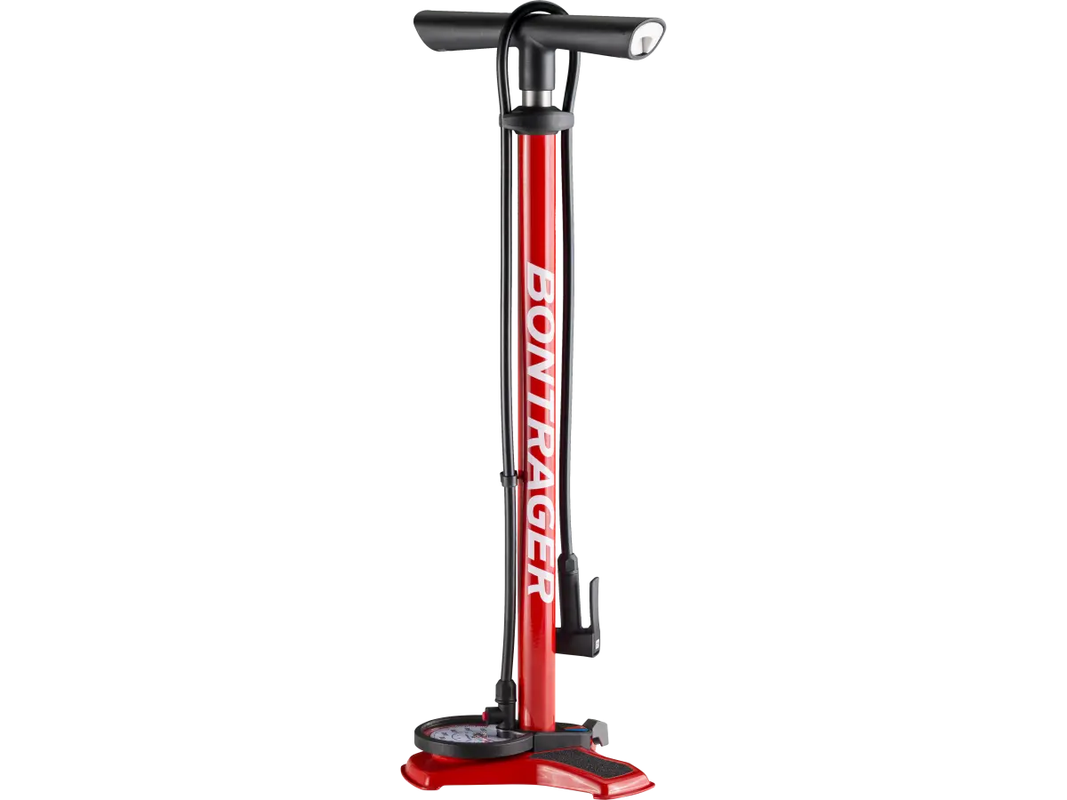 Bontrager Dual Charger Floor Pump Red Bontrager