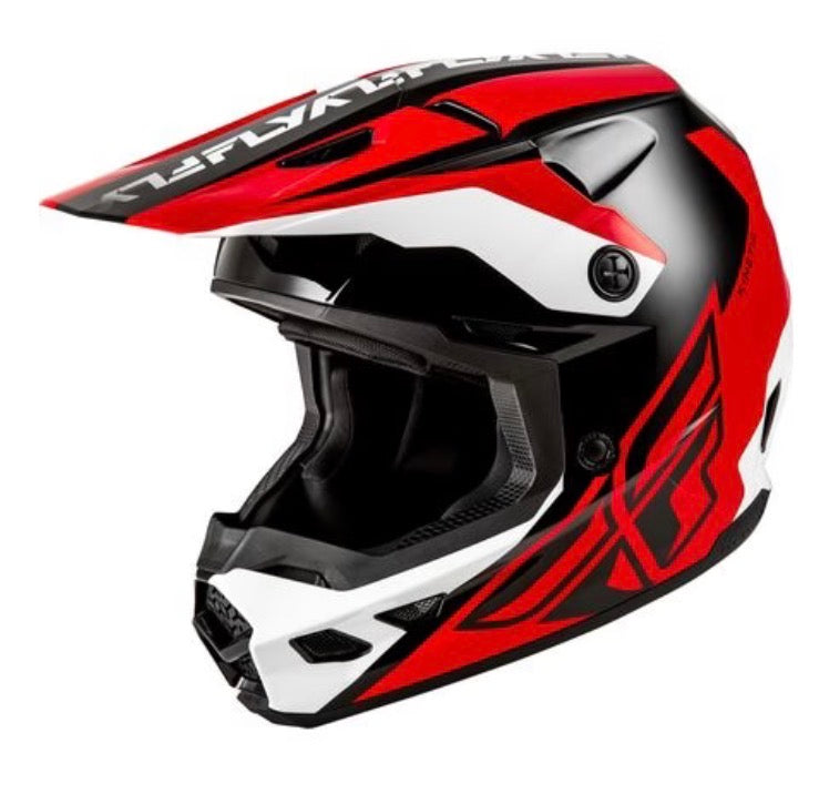 Fly Racing Kinetic Crest Helmet Red/Black/White - Medium