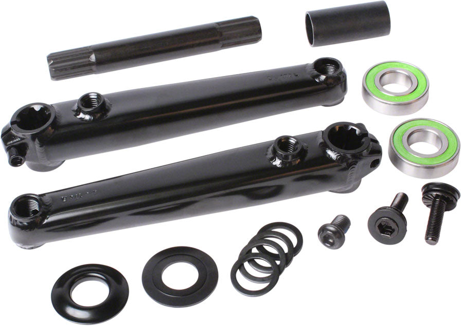 Sunday Saker v2 8 Spline Cranks - 170mm, With 19mm MID BB, Left or Right Hand Drive, Black