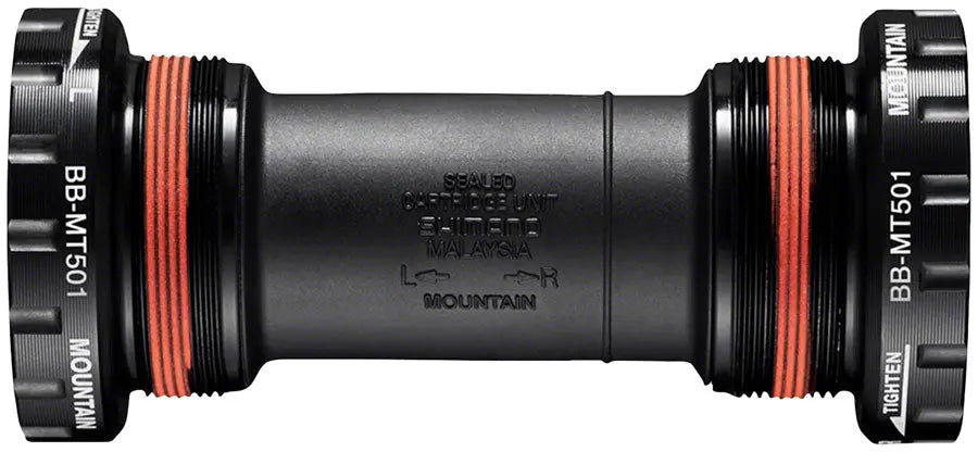 Shimano BB-MT501 English Bottom Bracket, 68/73mm, Fits Hollowtech II Spindle, Black BIKEFACTORY Hawaii