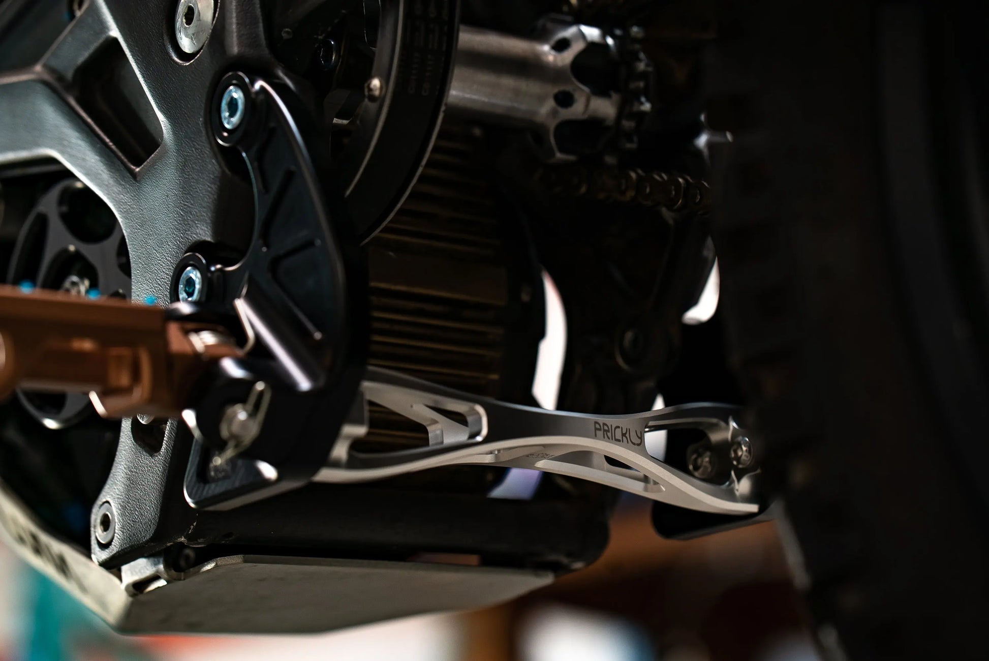 Prickly Black Footpeg Brackets E Ride Pro Prickly Motorsports