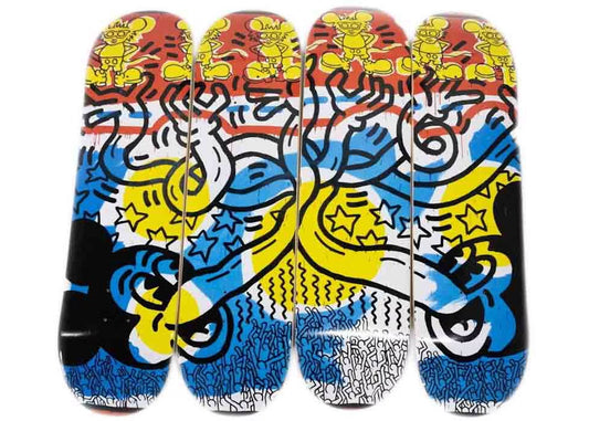 Diamond x Disney Mickey Mouse x Keith Haring Hands Deck Set (Set of 4) Diamond x Disney