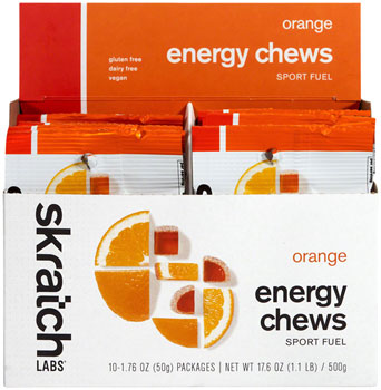 Skratch Labs Energy Chews Sport Fuel - Orange, Box of 10 BIKEFACTORY HAWAII