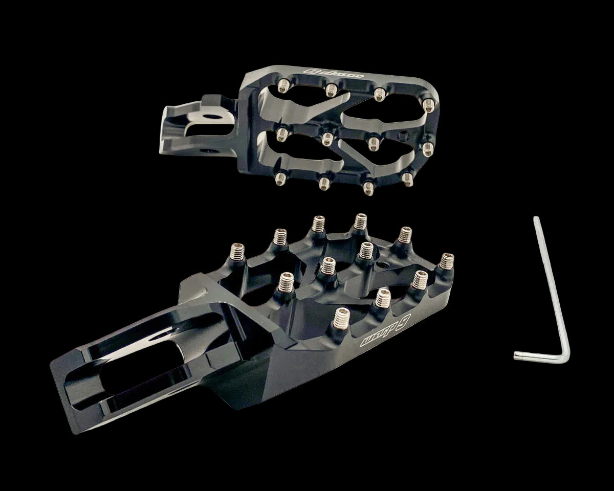 Warp 9 7075 Aluminum Foot Pegs for Surron - Black