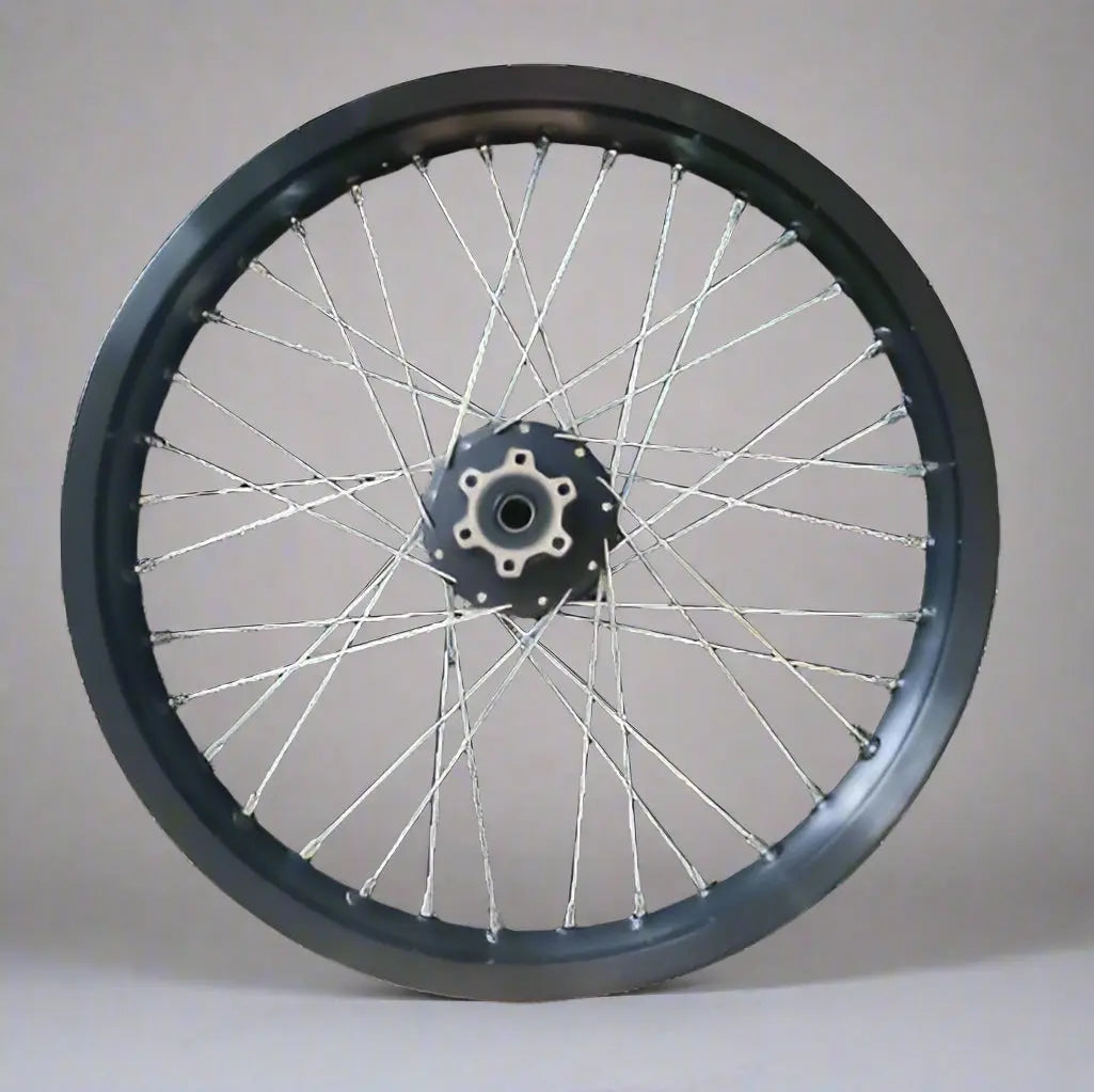 E Ride Pro 19" Front Wheel Assembly w/ Fatty Tire 80/100-19 SHE7019 (Silver) E RIDE PRO