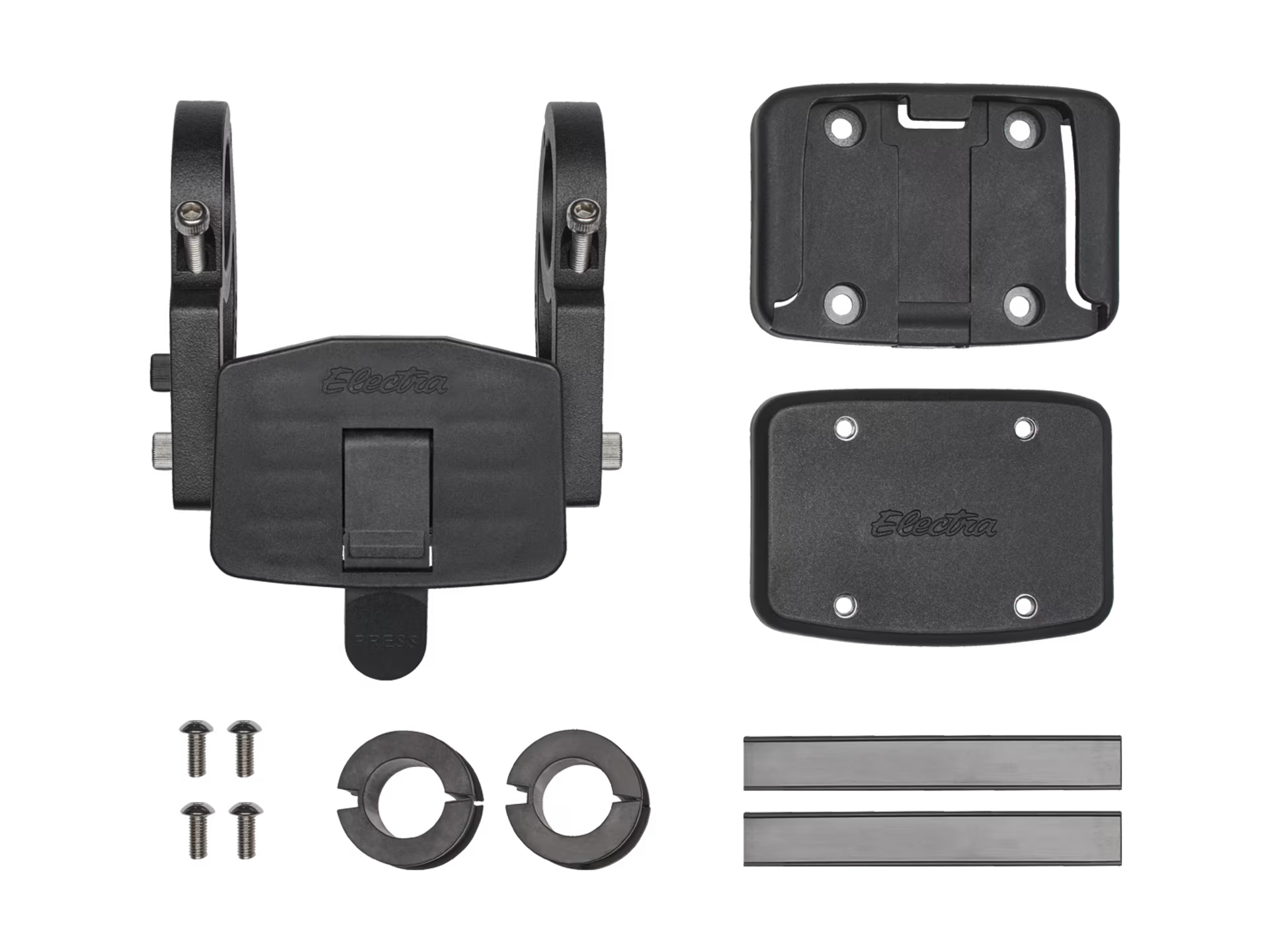 Electra Quick Release Basket Bracket & Mount 2.0 Silver/Black ELECTRA