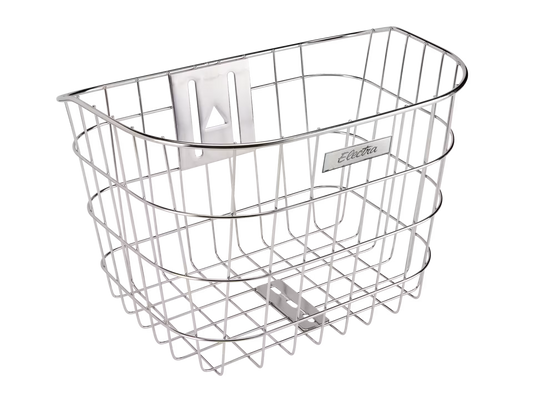 Electra Stainless Wire Headset Mounted Front Basket Silver