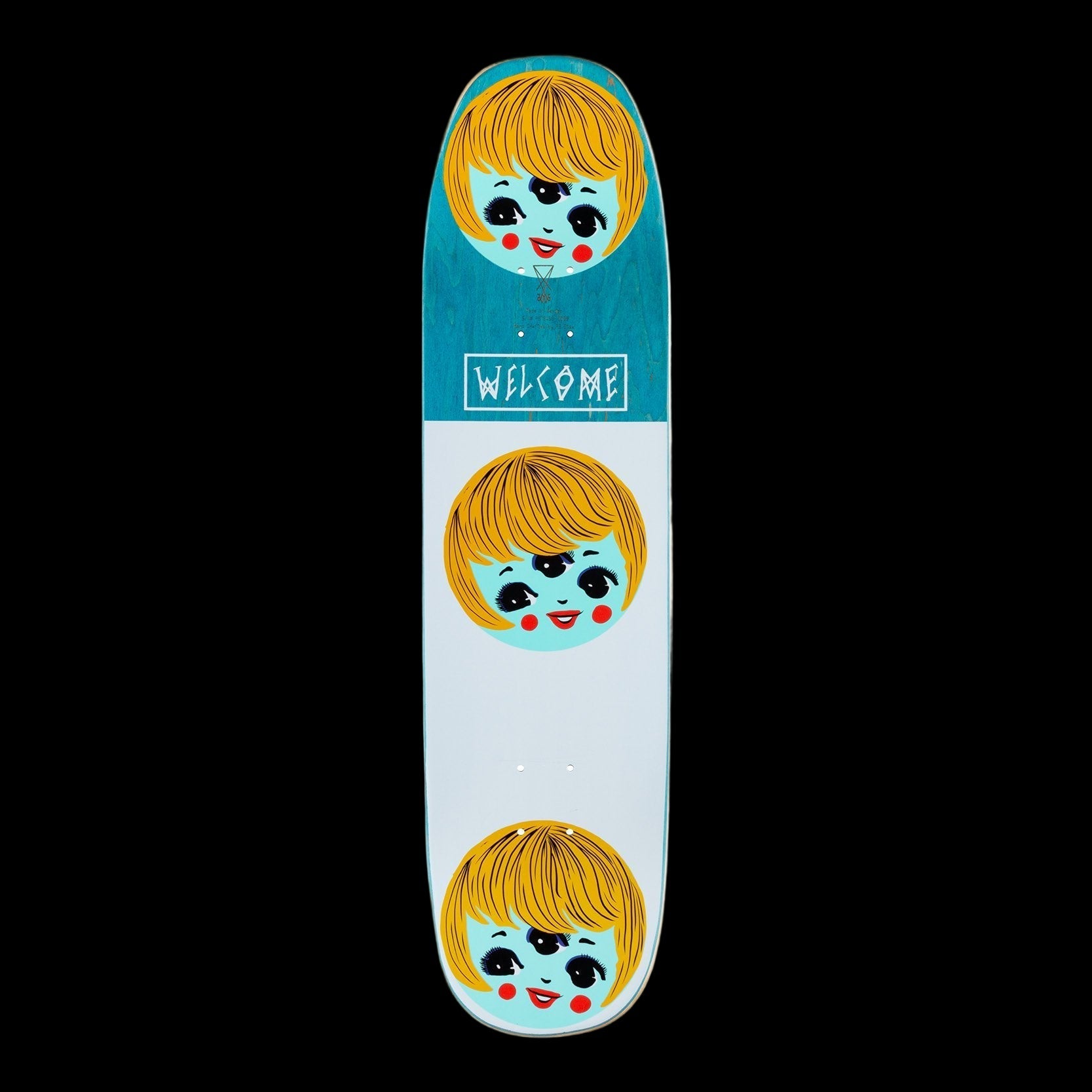 Welcome Skateboards Peggy on Son of Moontrimmer Deck 8.25" - Black BIKEFACTORY Hawaii