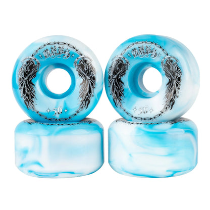 Welcome Skateboards Wheels Orbs Specters Swirls 56mm - Blue/White BIKEFACTORY Hawaii