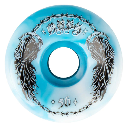 Welcome Skateboards Wheels Orbs Specters Swirls 56mm - Blue/White BIKEFACTORY Hawaii