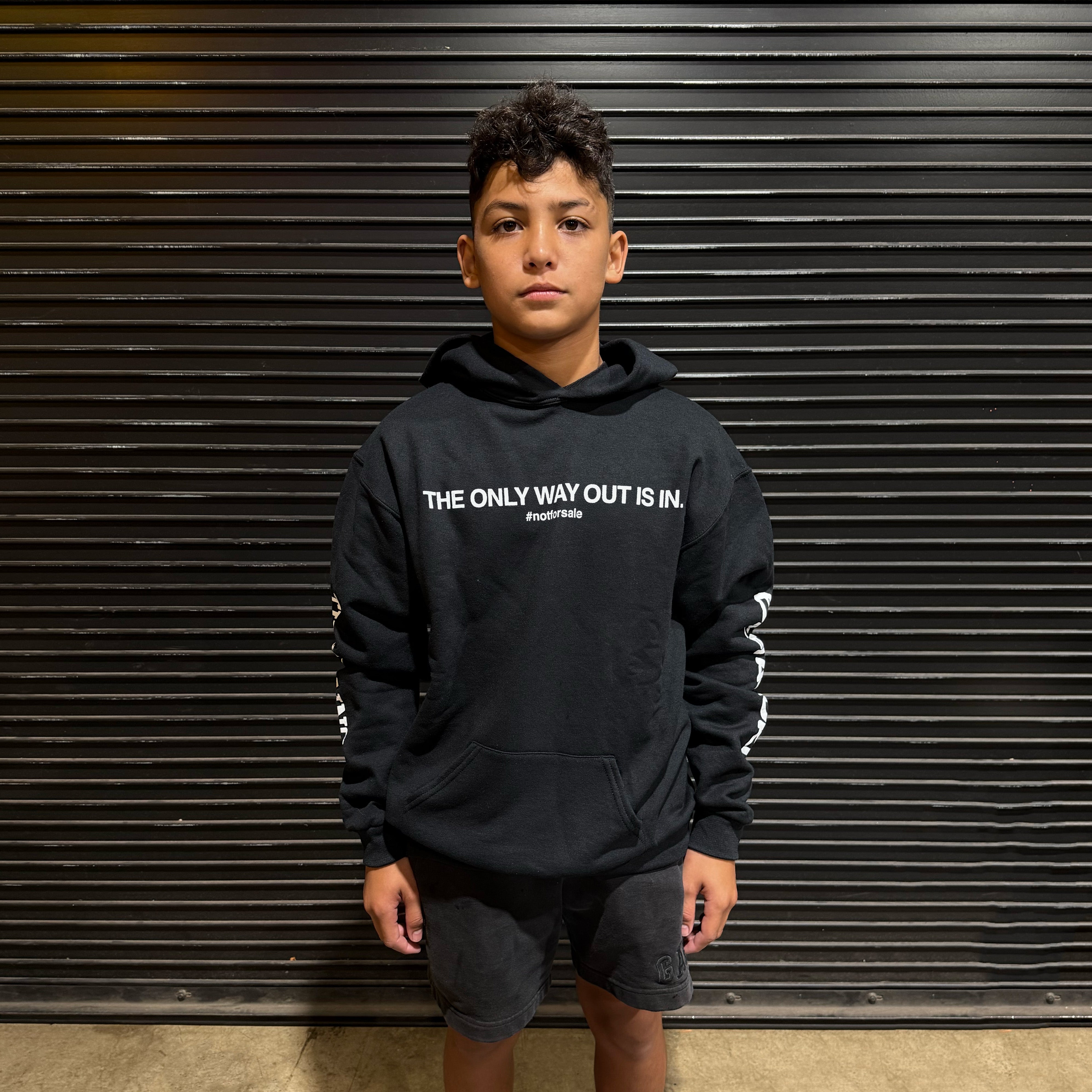 The Only Way Out Is In - Hoodie - Youth L