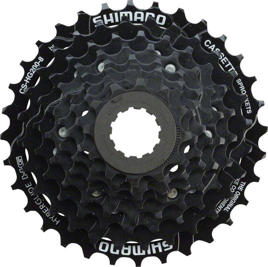 Shimano Tourney CS-HG200 Cassette - 8 Speed, 12-32t, Black BIKEFACTORY Hawaii