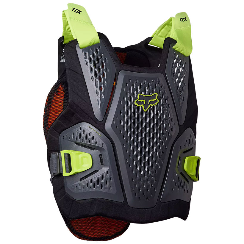Fox Racing Raceframe Impact Soft Back CE D30 Chest Guard (L/XL) - Dark Shadow Grey