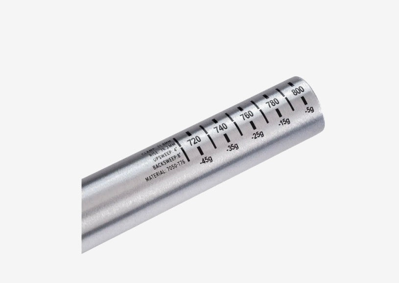 ProTaper A76 Polished Silver Handlebar - 810mm, 76mm Rise, 31.8mm, Aluminum