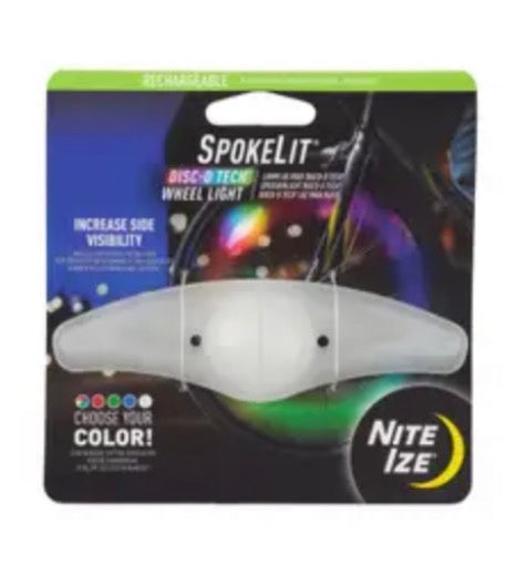 Light Nite Ize Spoke Lit Disc-O Tech Rechargeable LED PK/YL
