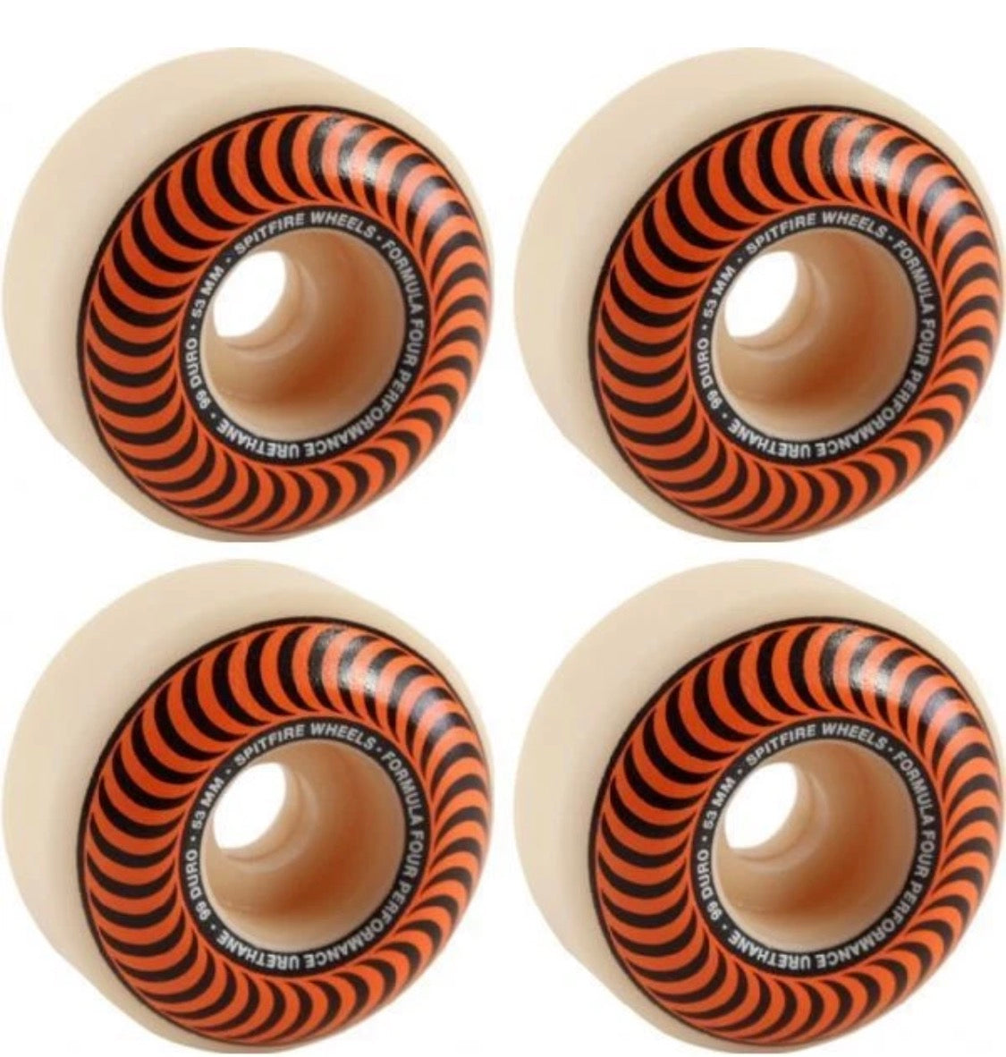 Spitfire F4 99 OG Classic Orange 53mm Wheels (4)