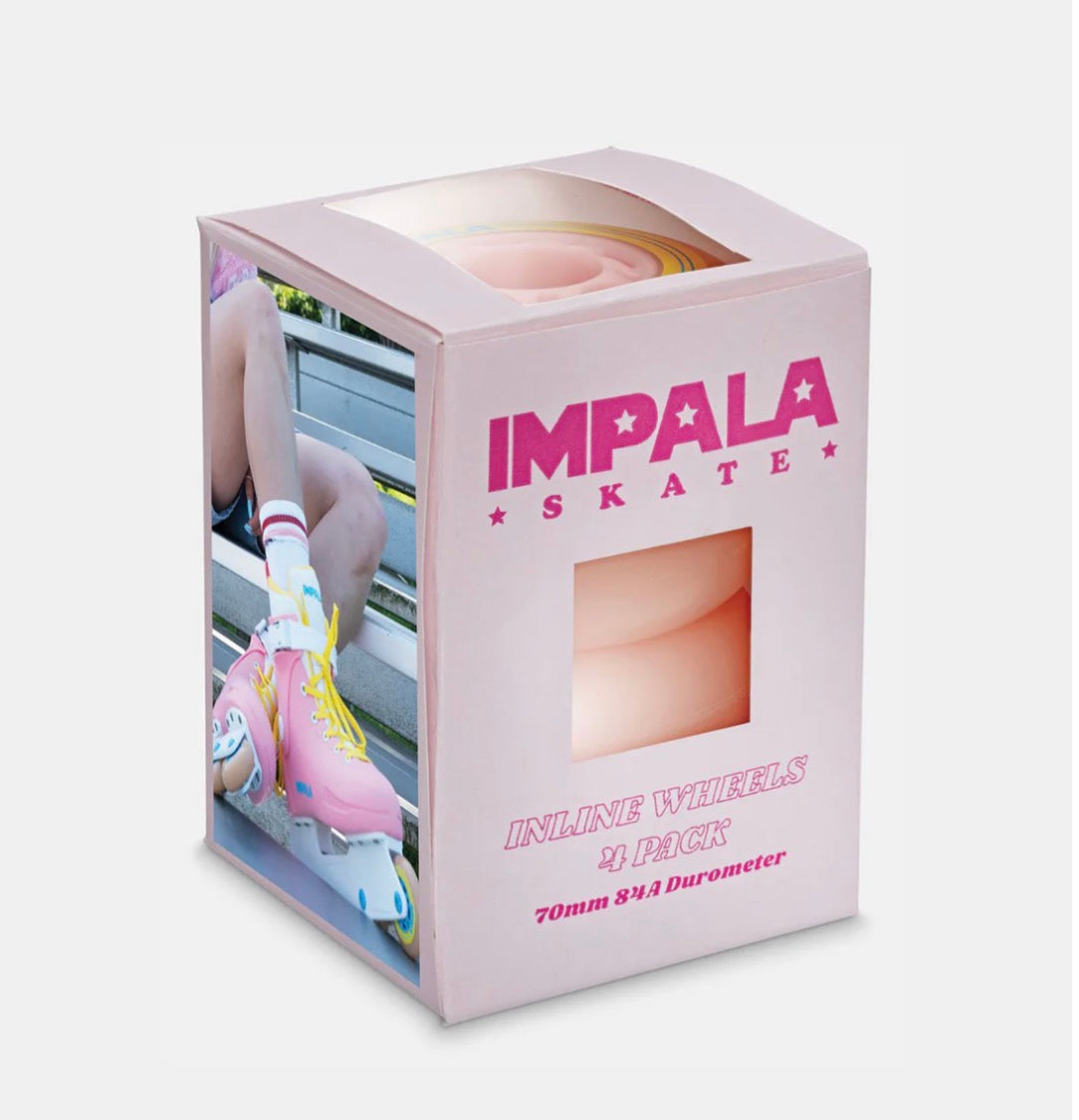 Impala Inline Skate Wheel (70mm) 4pk - Pink/Yellow