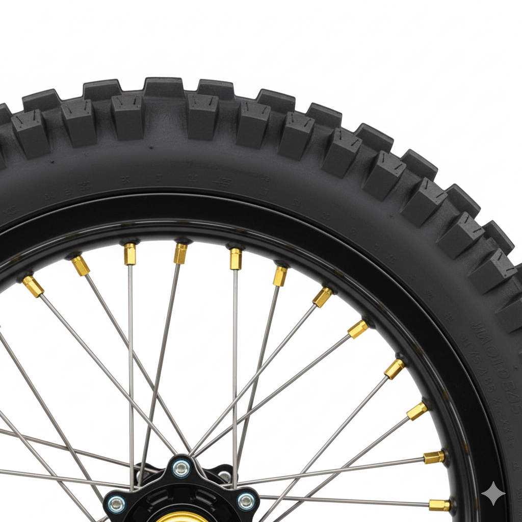 Warp 9 E RIDE Pro-SS Front & Rear Wheel 16" Black Rim, Gold nipples & hubs Complete w/ Titanium and Tire