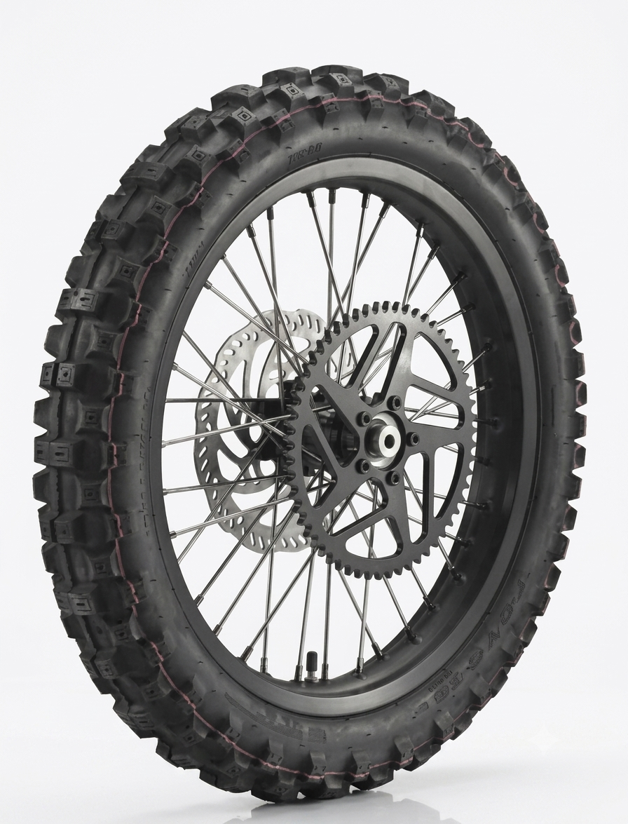 E Ride Pro 18" Silver Rear Wheel Assembly w/ Fatty Tire 100/90-18 SHE7020