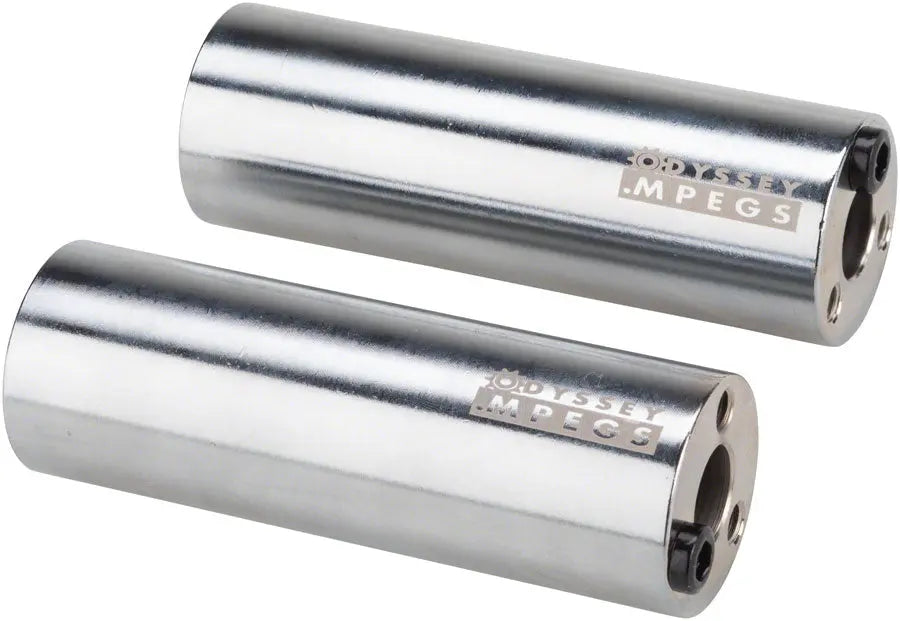 Odyssey MPEG 14mm Pegs w/3/8" Adaptor Pair Chrome BIKEFACTORY Hawaii