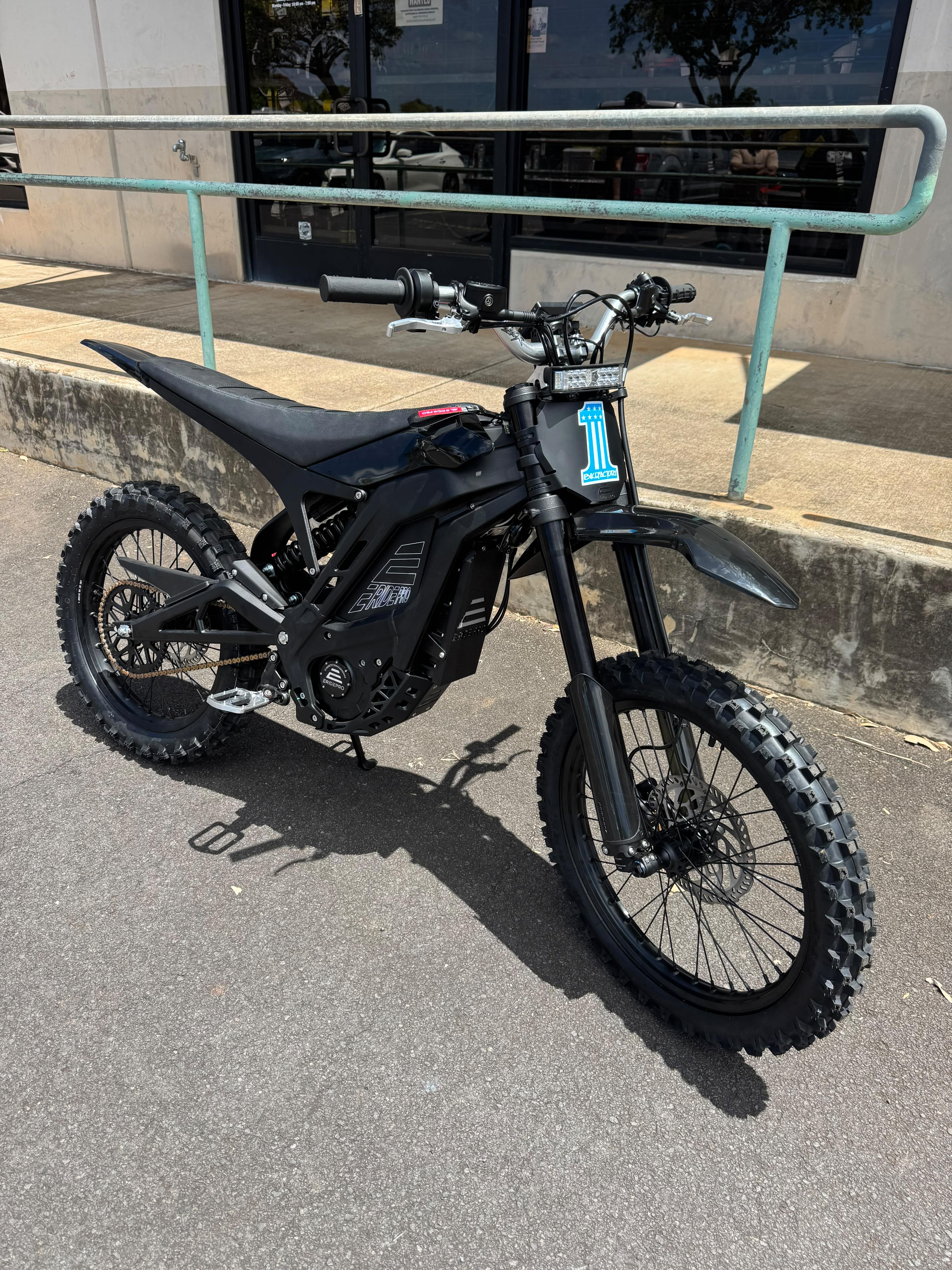 E RIDE PRO - PRO SR W/Fatty 19"/16" Electric Dirtbike "Long Seat" Vanguard's Edition