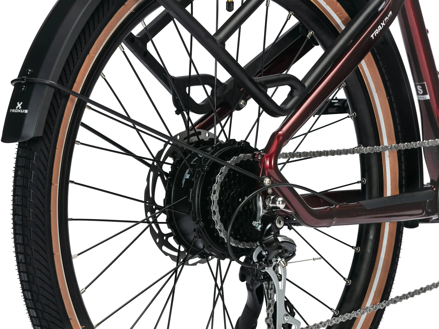 Troxus Trax Plus Commuter 27.5" 500W/15 (M) - Metallic Red E-Bike Troxus