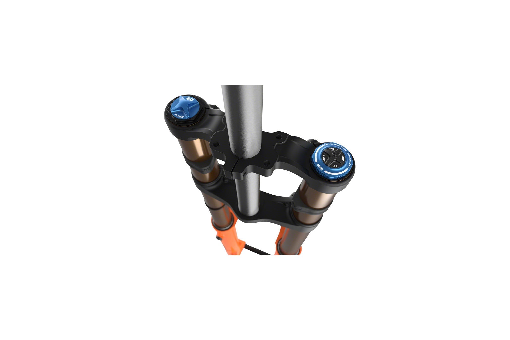 Fox 27.5" Factory Series, FLOAT 40, GRIP2 Fork 203mm Gloss Orange Ride Fox